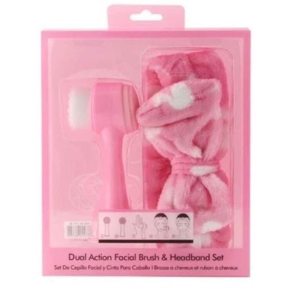 skin cleansing brush with plush headband - Picture 1 of 5